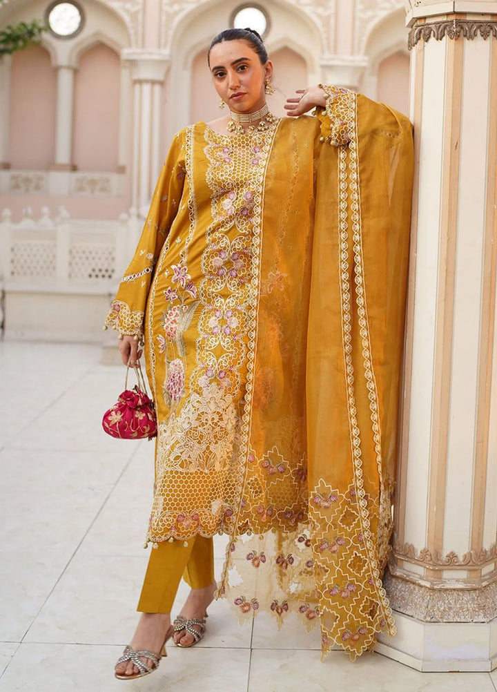 Ayra By Emaan Adeel Embroidered Lawn Suit Unstitched 3 Piece EA24AL AR-06 - Luxury Summer Collection