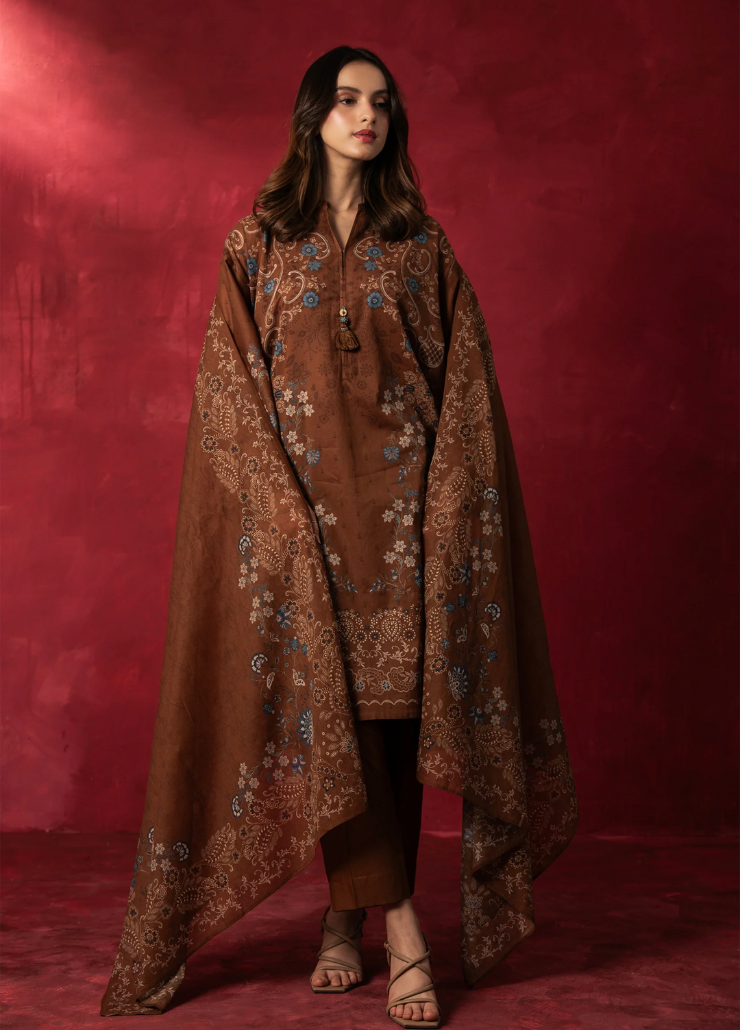 Zoe by Zeen Unstitched Printed Lawn 3 Piece Suit ZN26UZL WFM36603 - Casual Collection