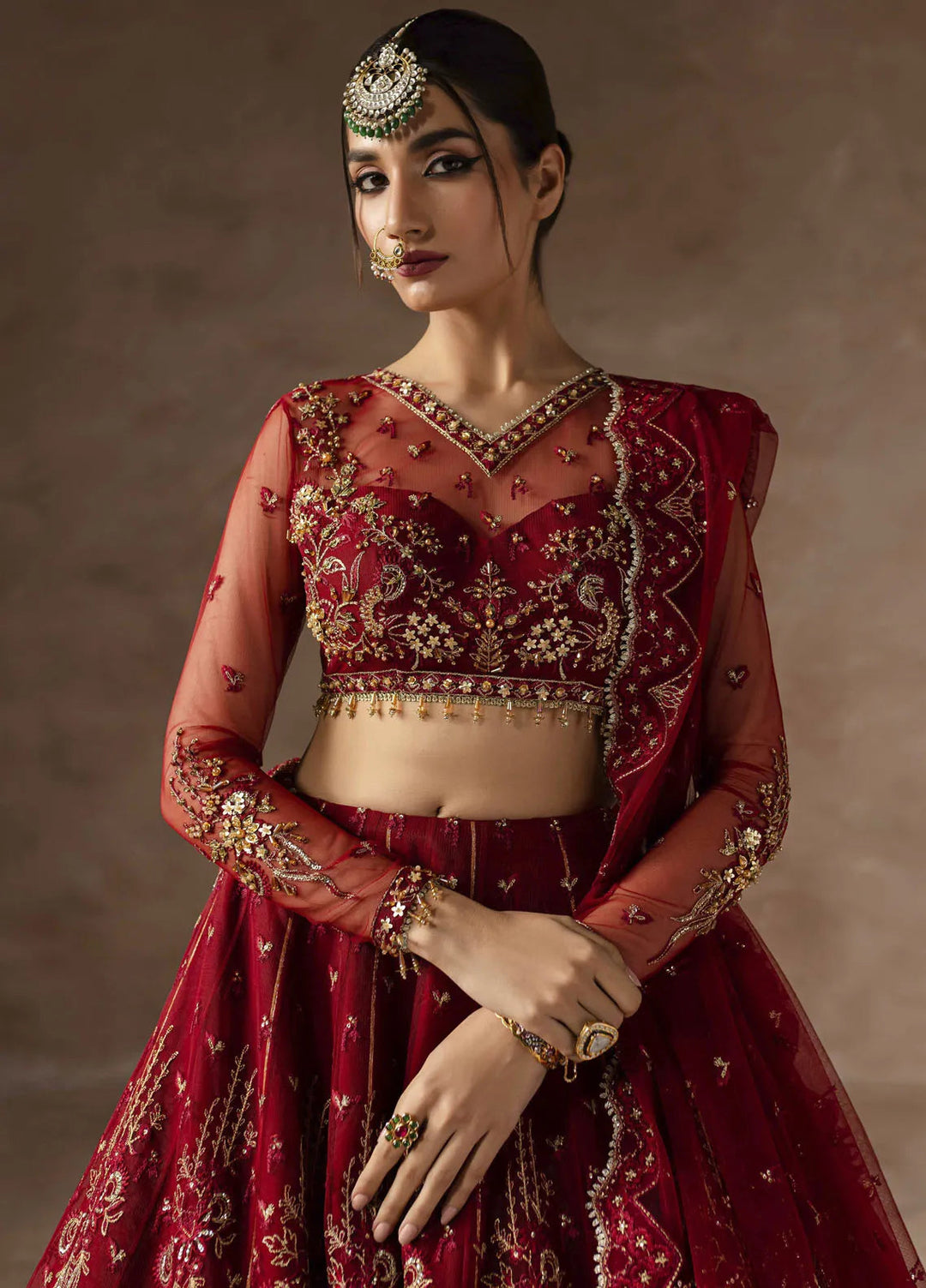 Eblouir by Imran Ramzan Embroidered Net Suits Unstitched 3 Piece IR25EB Rose d Amour - Festive Collection