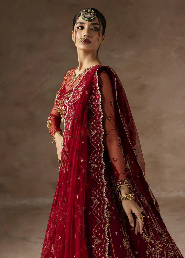 Eblouir by Imran Ramzan Embroidered Net Suits Unstitched 3 Piece IR25EB Rose d Amour - Festive Collection