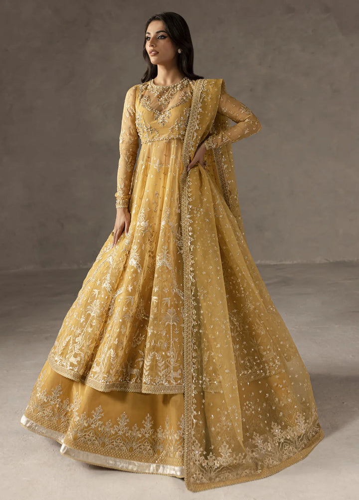 Eblouir by Imran Ramzan Embroidered Organza Suits Unstitched 3 Piece IR25EB Paraiso D or - Festive Collection