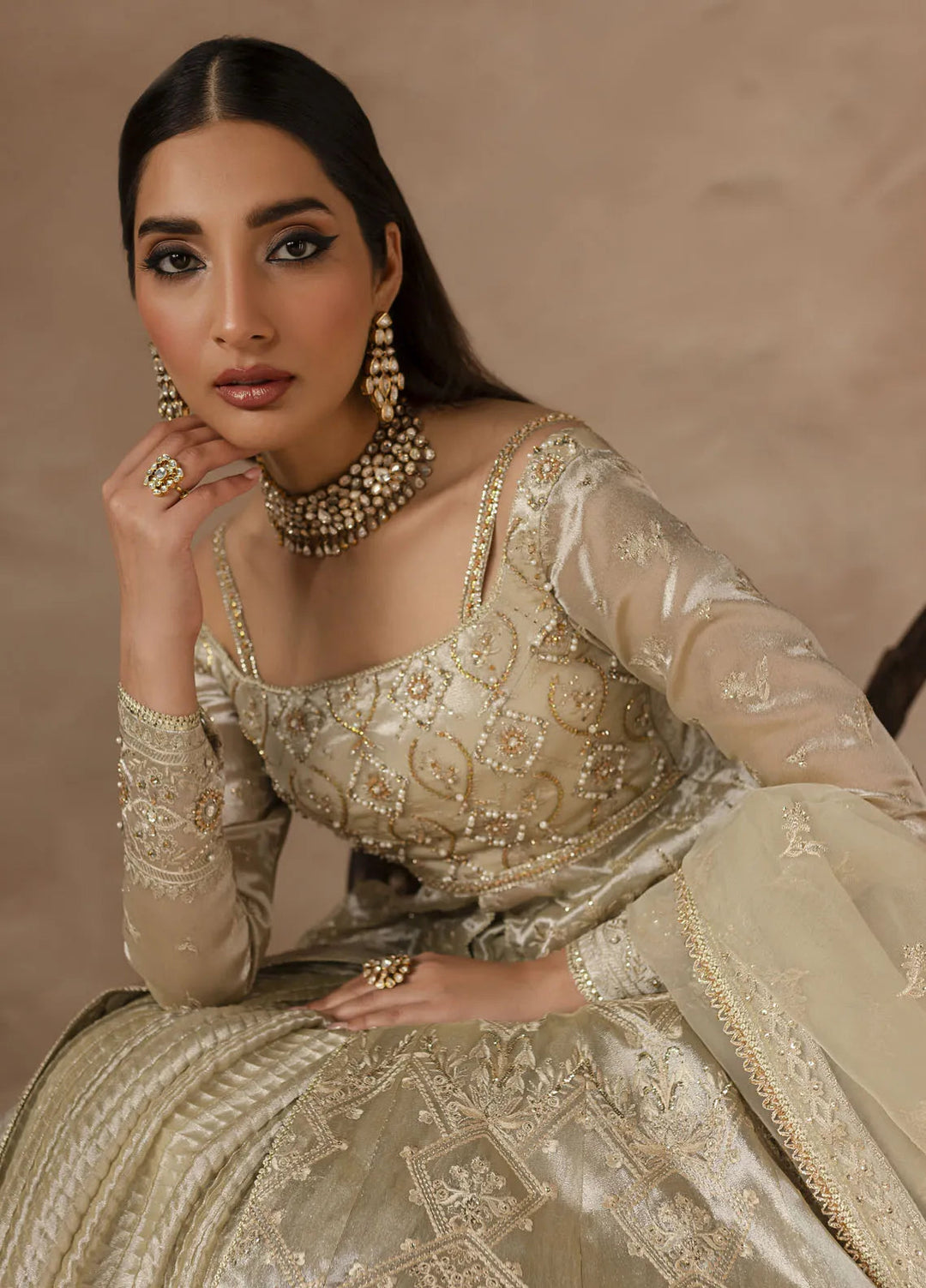 Eblouir by Imran Ramzan Embroidered Tissue Suits Unstitched 3 Piece IR25EB Eclat de Lune - Festive Collection