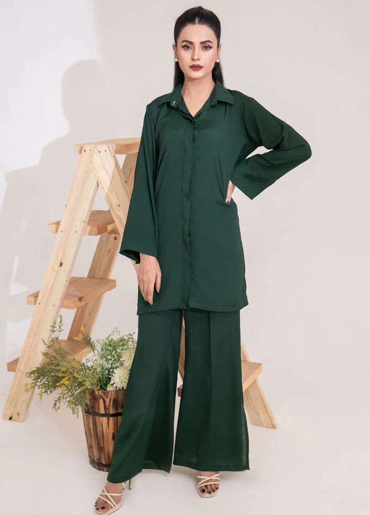 Eclipse by Slay Wear Pret Solid Tropical 2 Piece Suit Forest Luxe