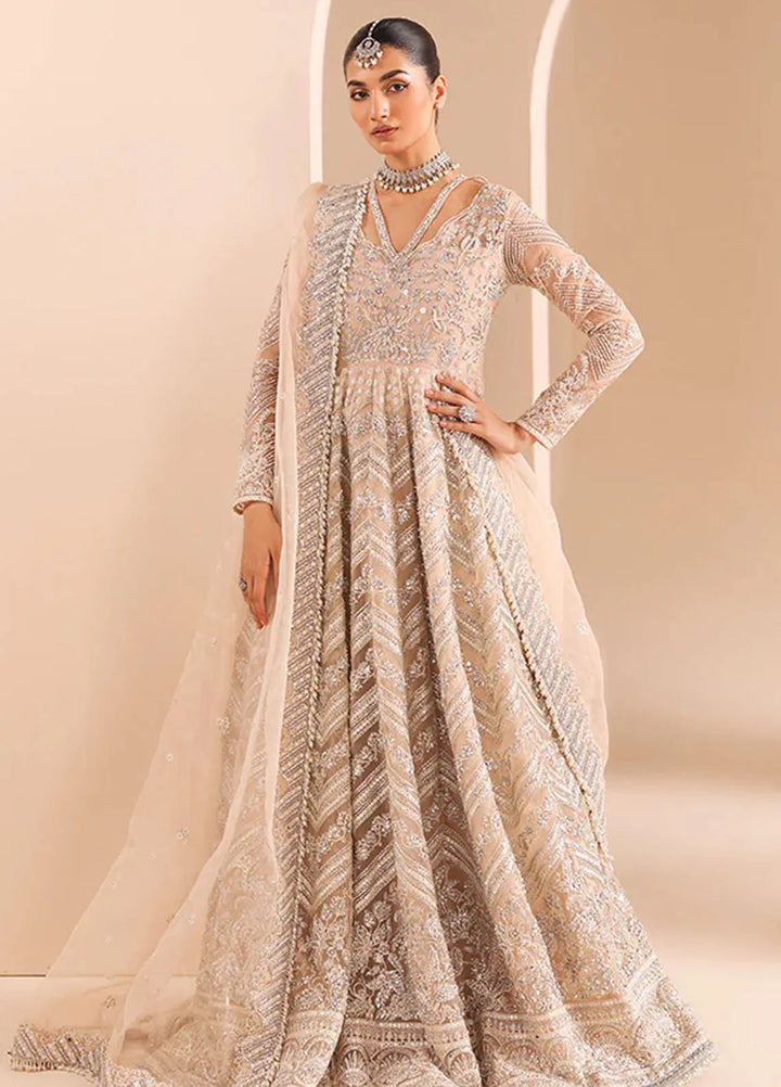 Edel by Saffron Embroidered Organza Suit Unstitched 4 Piece SFR24E D-07 Crystal Bloom - Formal Collection