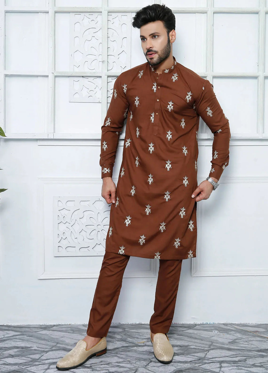 Edge Republic Embroidered Men Kurta Pajama - ER 503