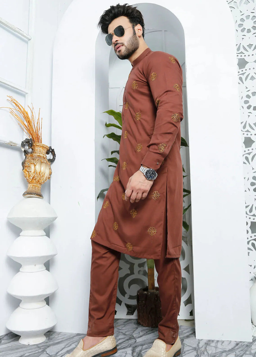Edge Republic Embroidered Men Kurta Pajama - ER 512