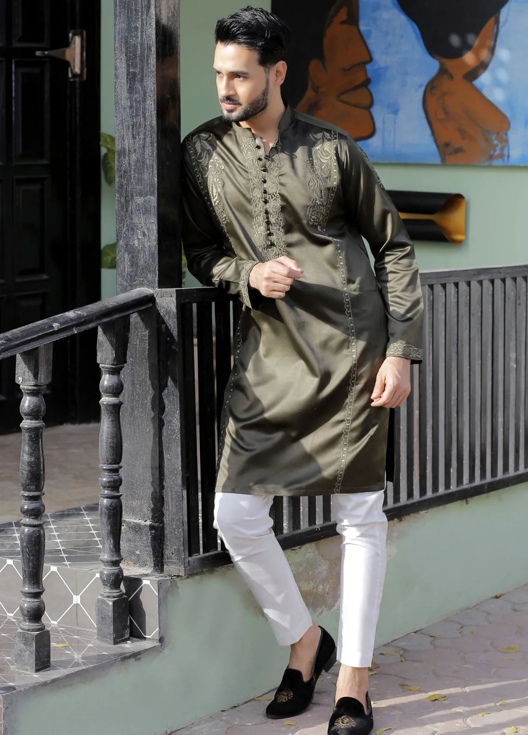 Edge Republic Embroidered Men Kurta Pajama - ER 567