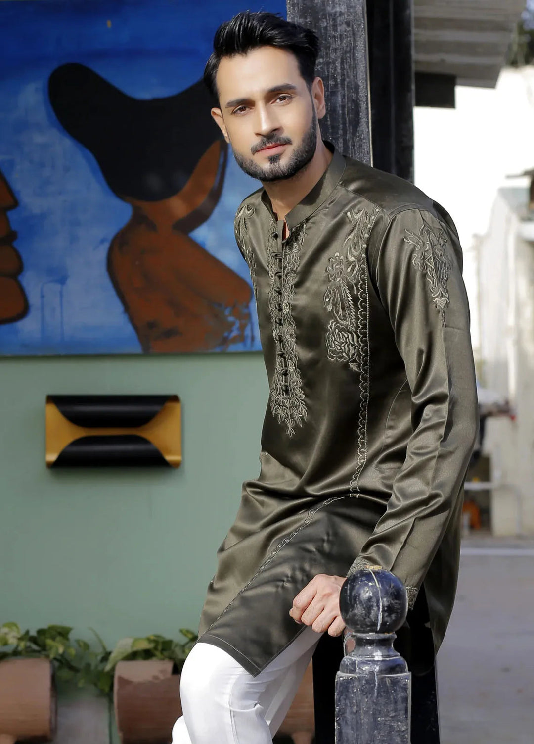 Edge Republic Embroidered Men Kurta Pajama - ER 567