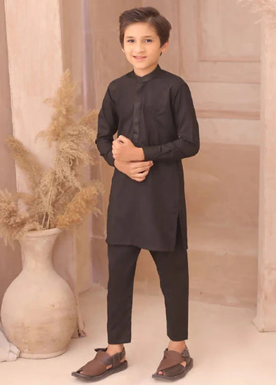 Edge Republic Fancy Boys Kurta Pajama - KD Black
