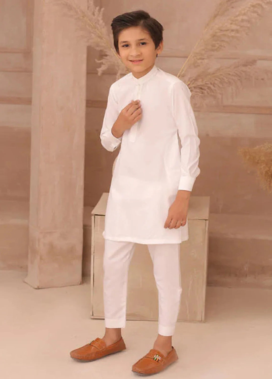 Edge Republic Fancy Boys Kurta Pajama - KD White
