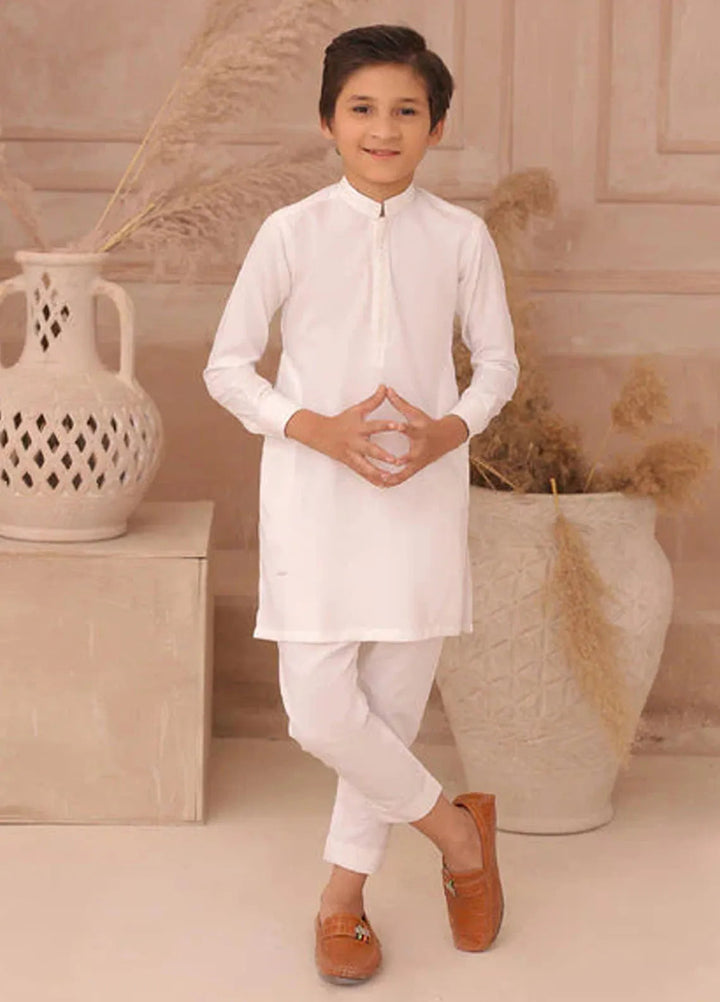 Edge Republic Fancy Boys Kurta Pajama - KD White