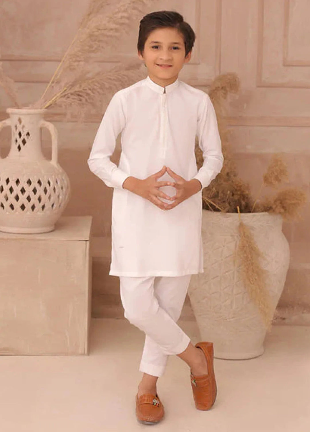 Edge Republic Fancy Boys Kurta Pajama - KD White