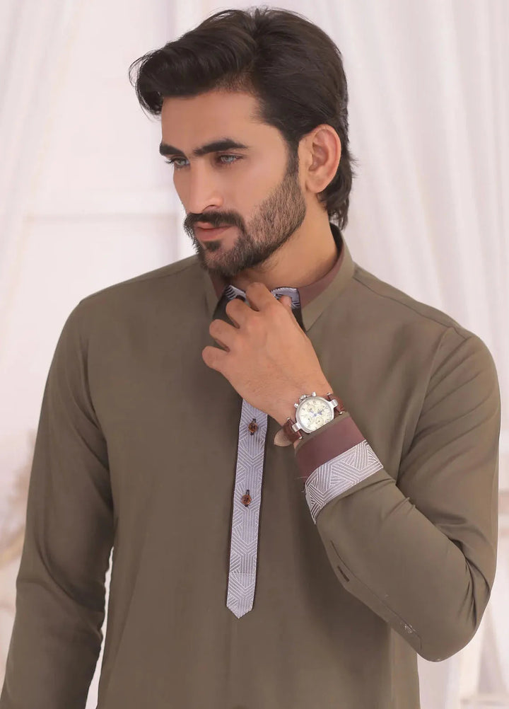 Edge Republic Fancy Men Kurta Pajama - ER 688 Grey
