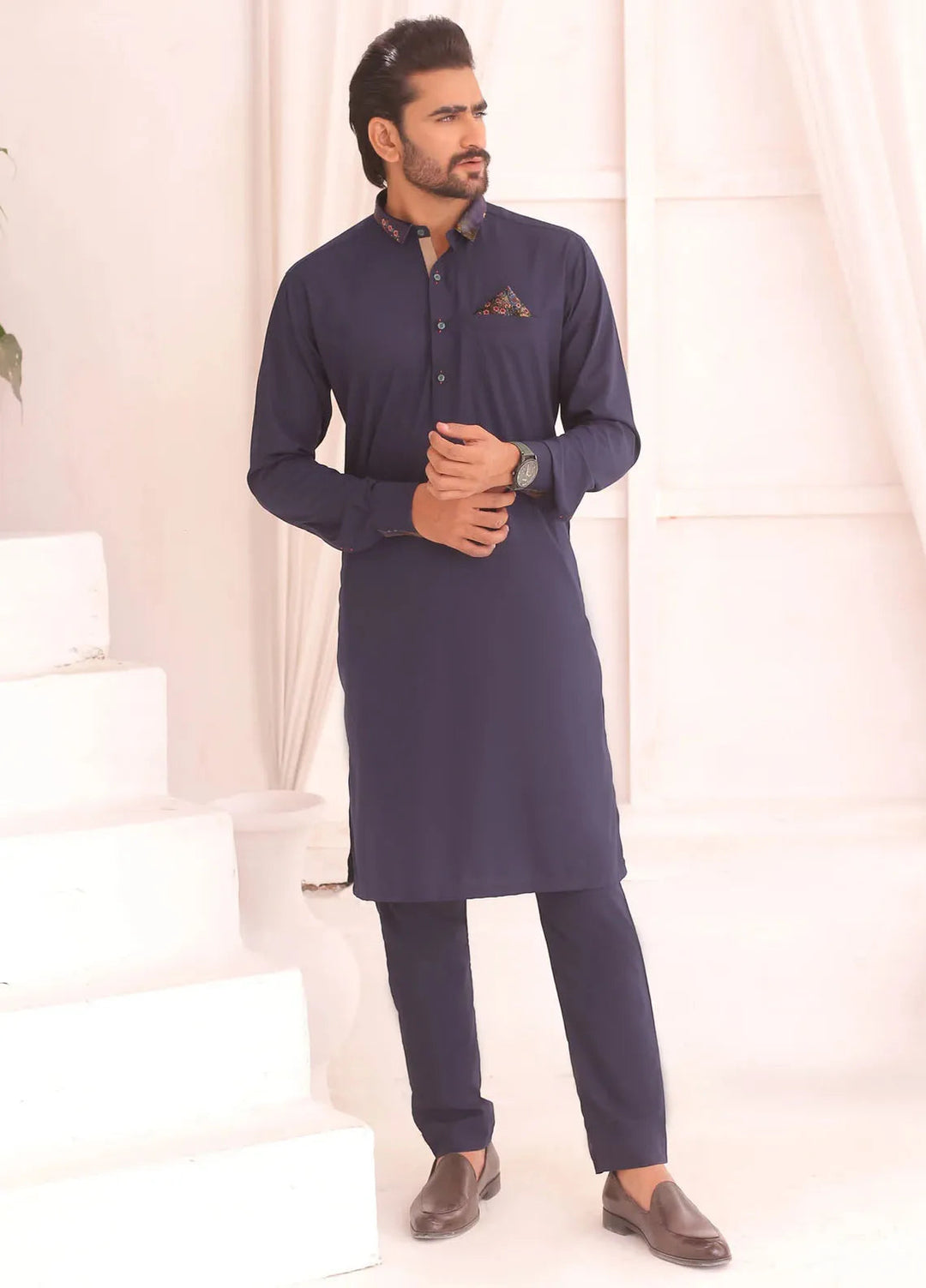 Edge Republic Fancy Men Kurta Pajama - ER 689 Blue