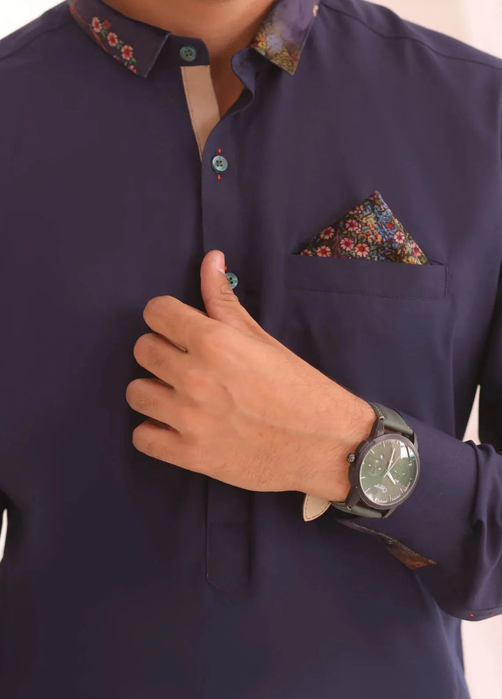 Edge Republic Fancy Men Kurta Pajama - ER 689 Blue