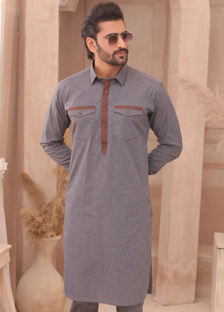 Edge Republic Fancy Men Kurta Pajama - ER 691 Grey