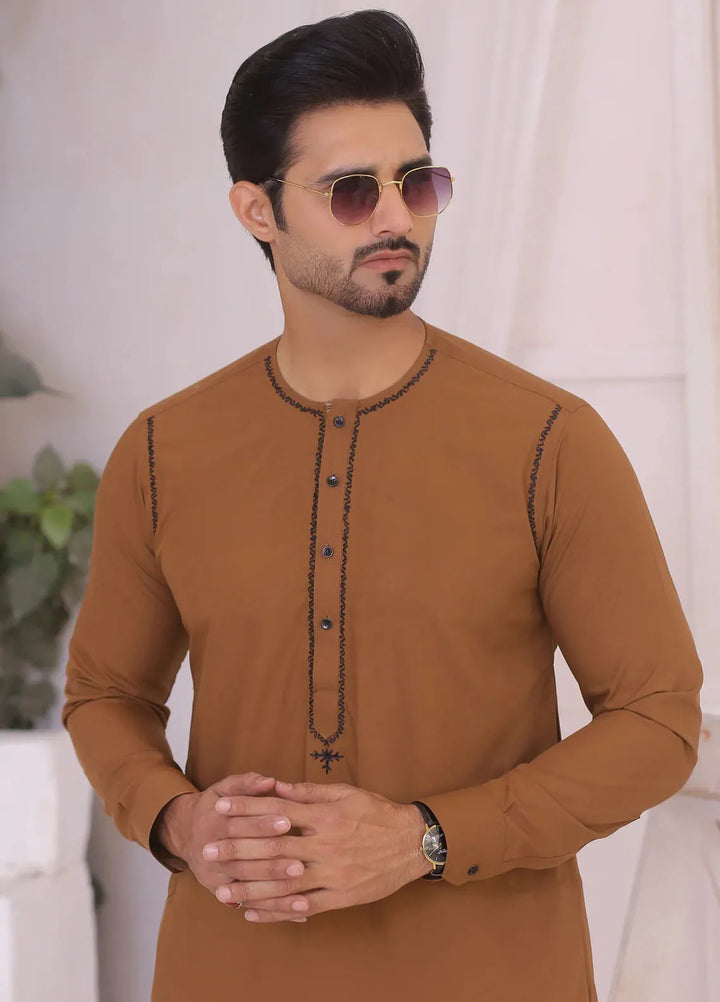 Edge Republic Fancy Men Kurta Pajama - ER 692 Tan