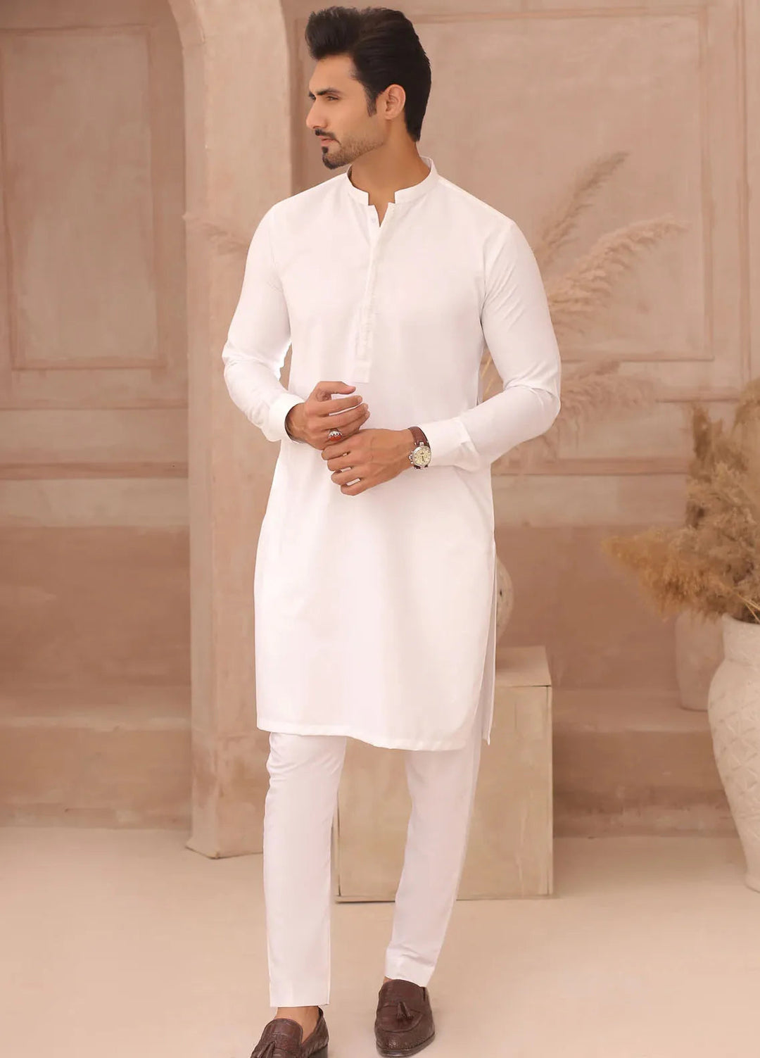 Edge Republic Fancy Men Kurta Pajama - ER 695 White