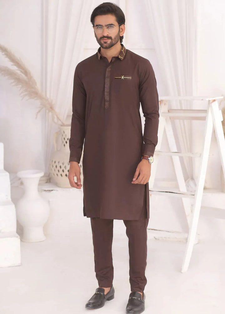 Edge Republic Fancy Men Kurta Pajama - ER 696 Brown