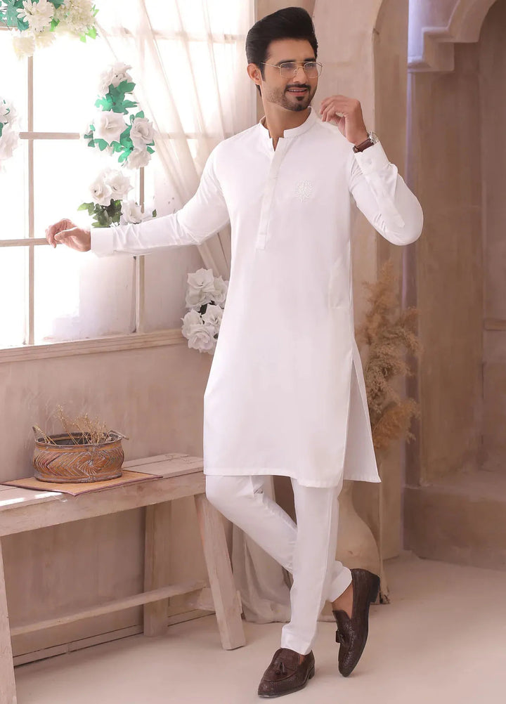 Edge Republic Fancy Men Kurta Pajama - ER 701 White