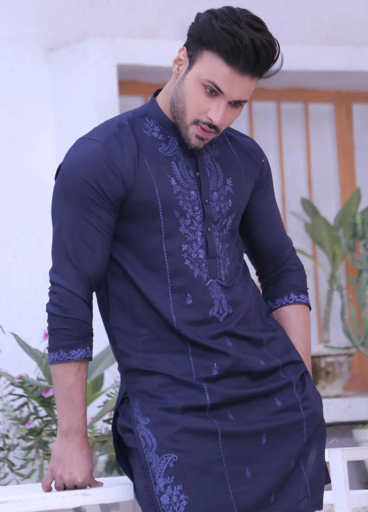 Edge Republic Fancy Men Kurta Pajama - ER MR 48 Blue