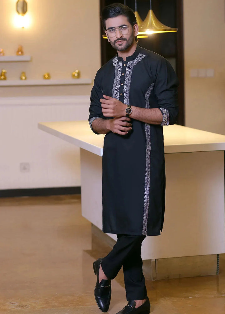 Edge Republic Pret Chikankari Kurta Pajama With Shawl CK 711