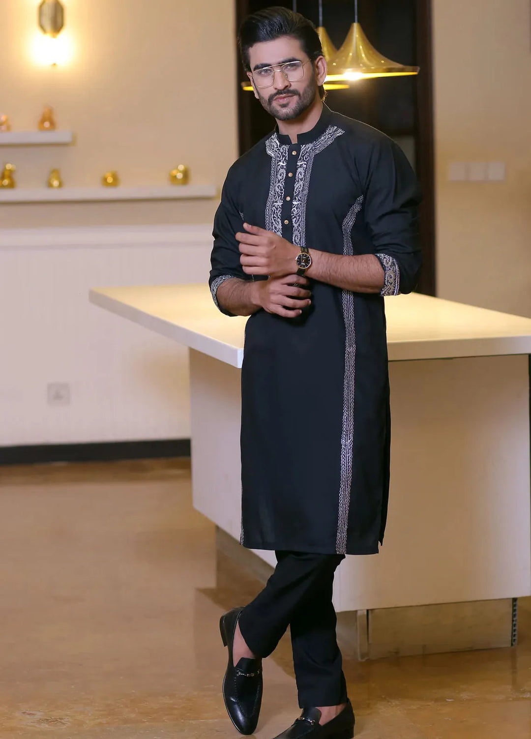 Edge Republic Pret Chikankari Kurta Pajama With Shawl CK 711