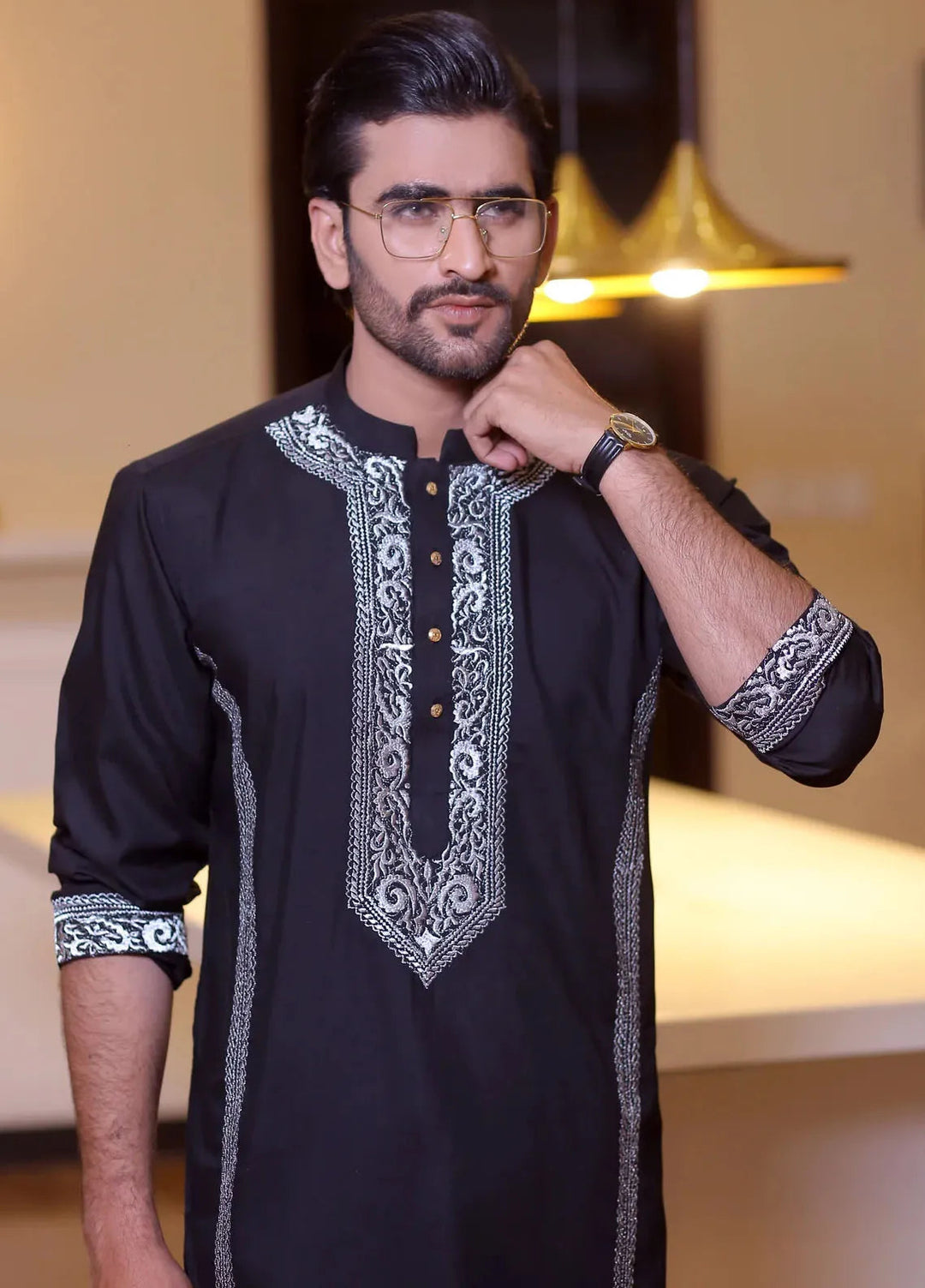 Edge Republic Pret Chikankari Kurta Pajama With Shawl CK 711