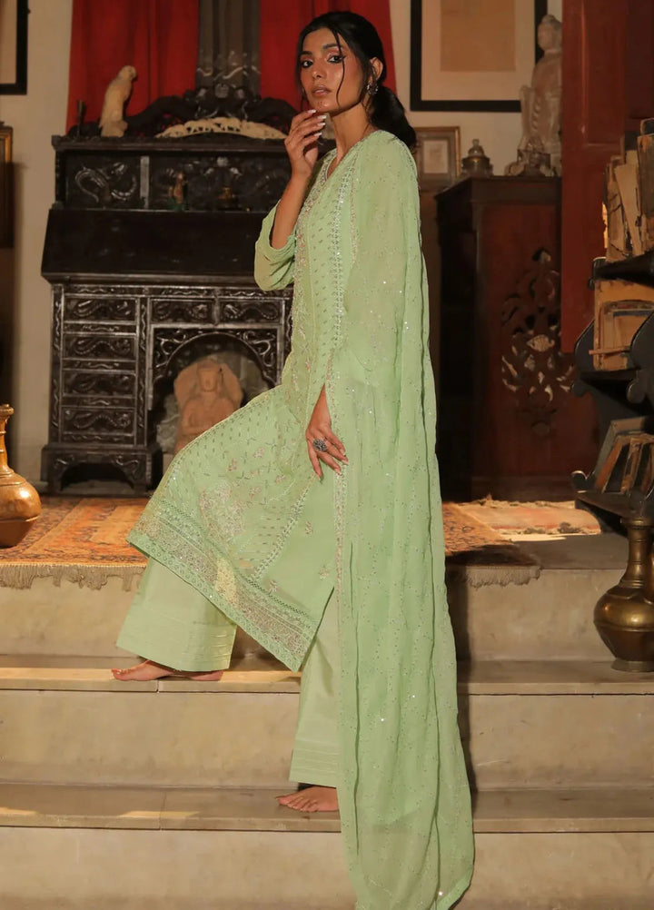 Edge Republic Pret Embroidered Raw Silk 2 Piece Suit Republic Womens 08 Sea Green