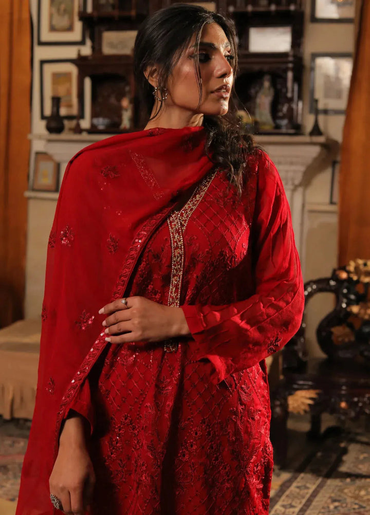 Edge Republic Pret Embroidered Raw Silk 3 Piece Suit Republic Womens 04 Chupke Chupke Red