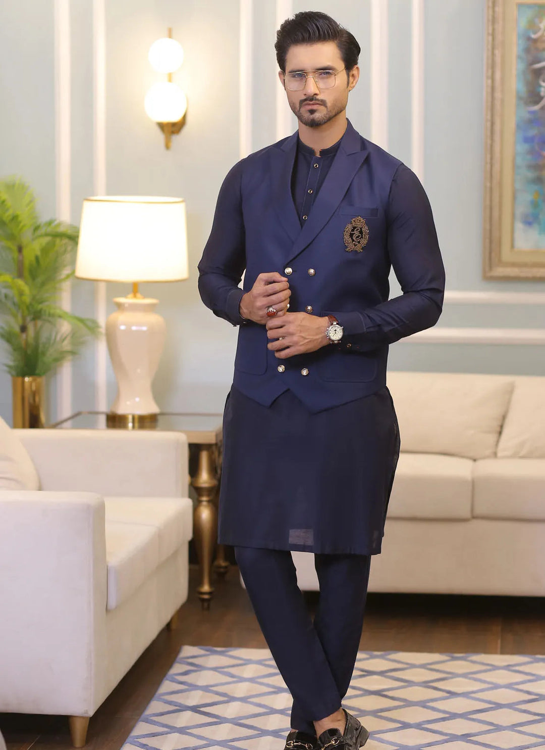 Edge Republic Pret Kurta Pajama And Waist Coat ER 707
