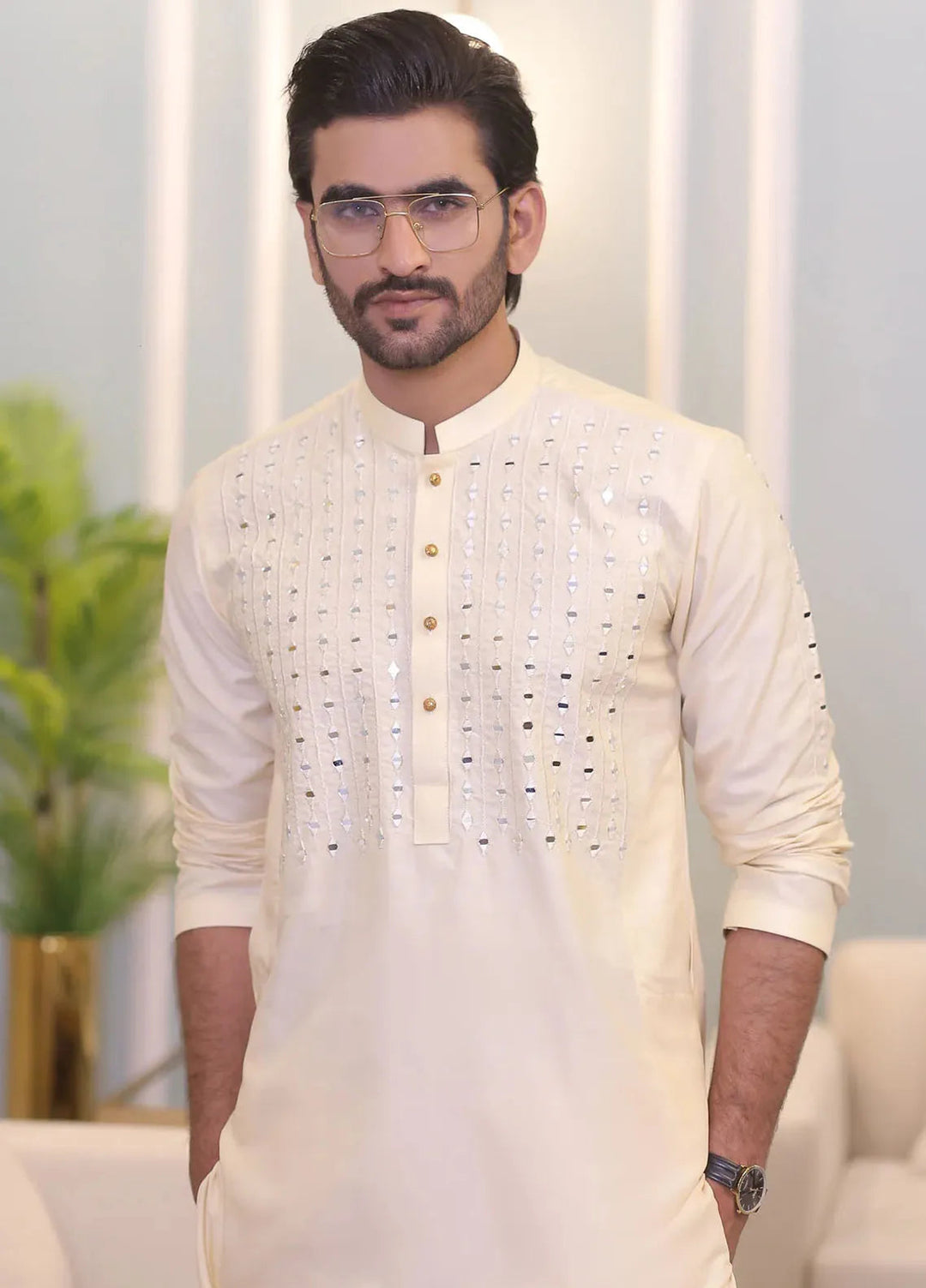 Edge Republic Pret Mirror Work Kurta Pajama With Shawl MR 61