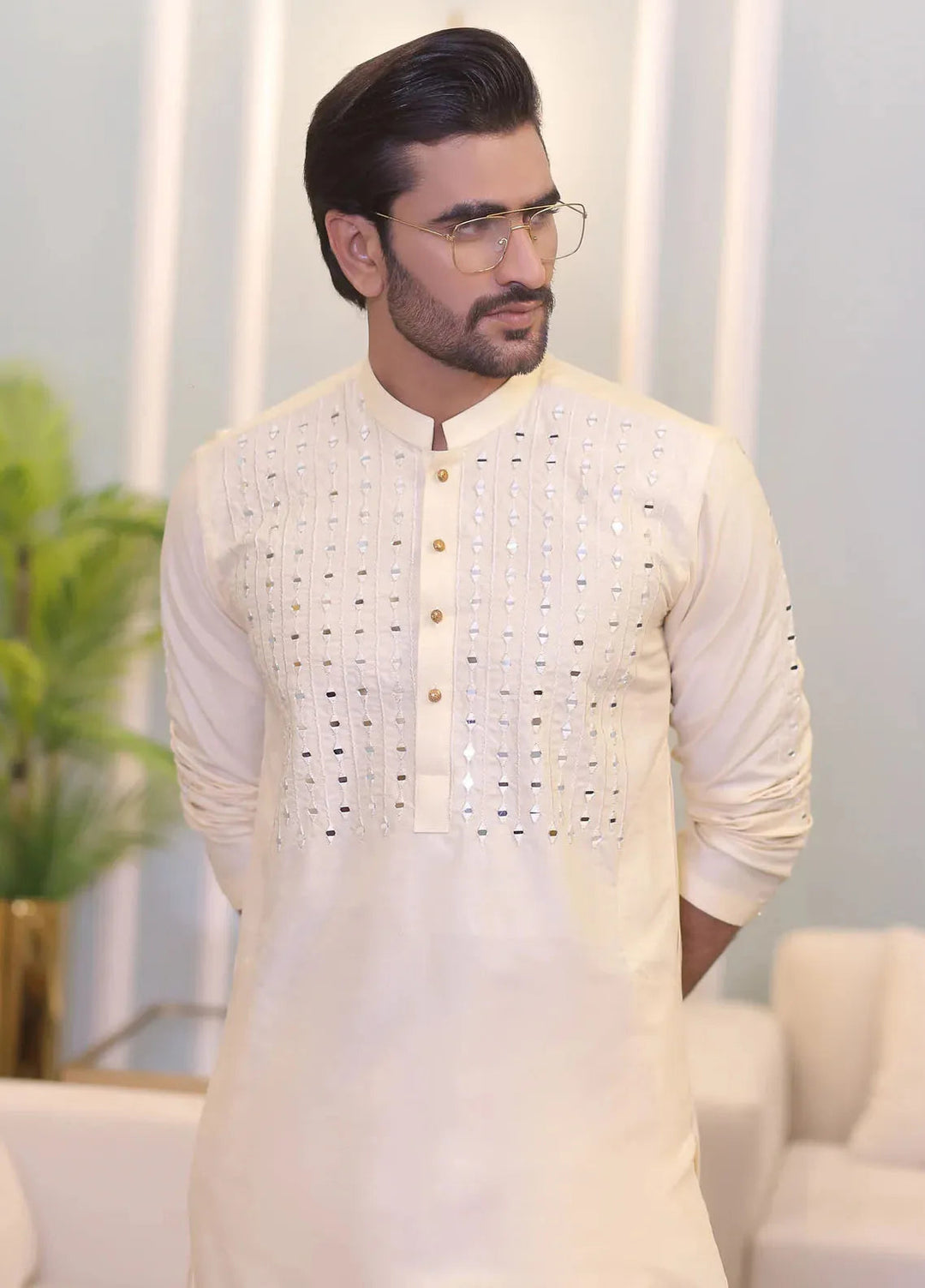 Edge Republic Pret Mirror Work Kurta Pajama With Shawl MR 61