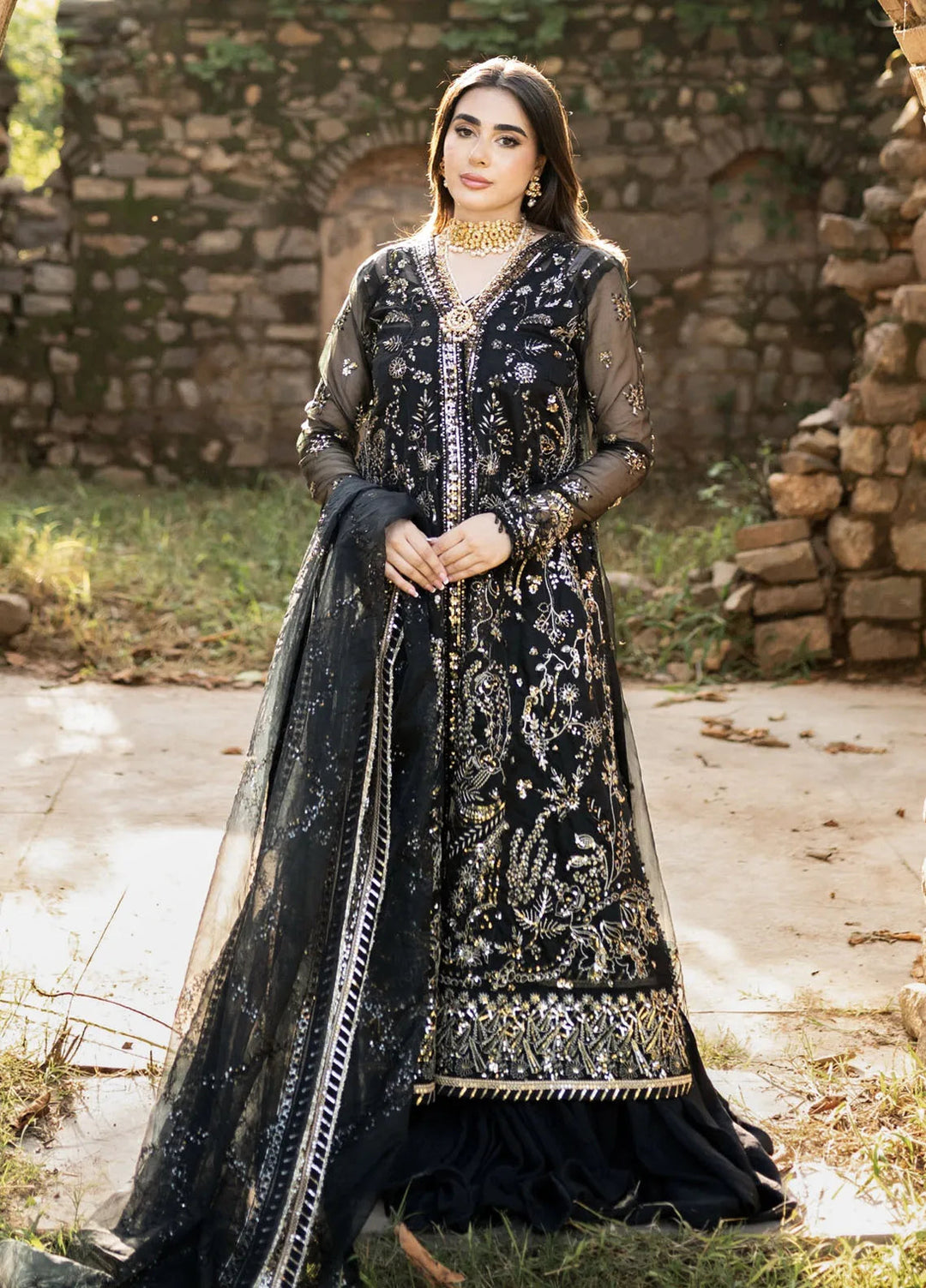 Savoir by Sahane Embroidered Organza Suits Unstitched 3 Piece CT-140007 Solene - Luxury Collection