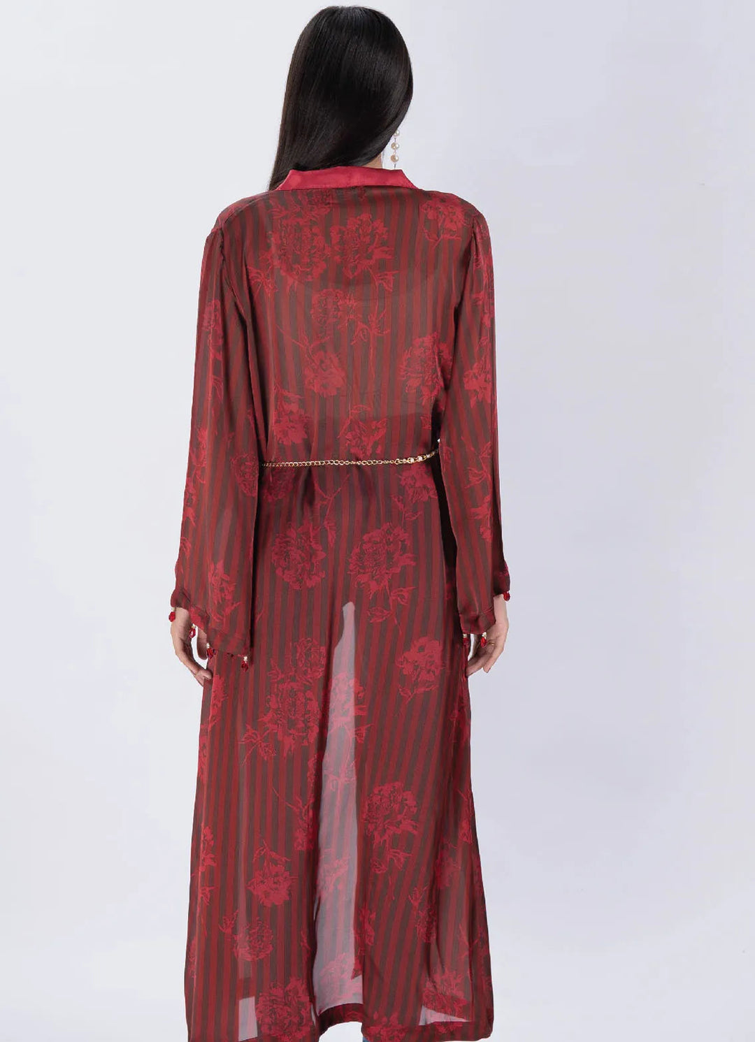 Edowlark Pret Causal Charmeuse Silk Gown Chic Style Fashion Shrug