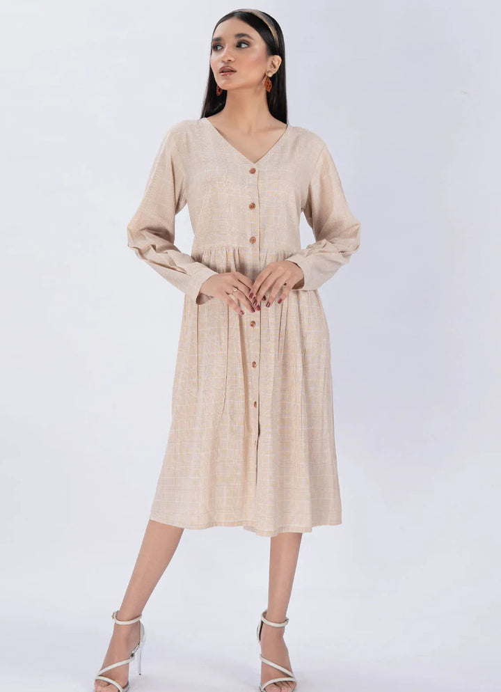 Edowlark Pret Printed Cotton 1 Piece Plaided Dress