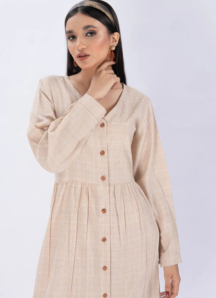 Edowlark Pret Printed Cotton 1 Piece Plaided Dress