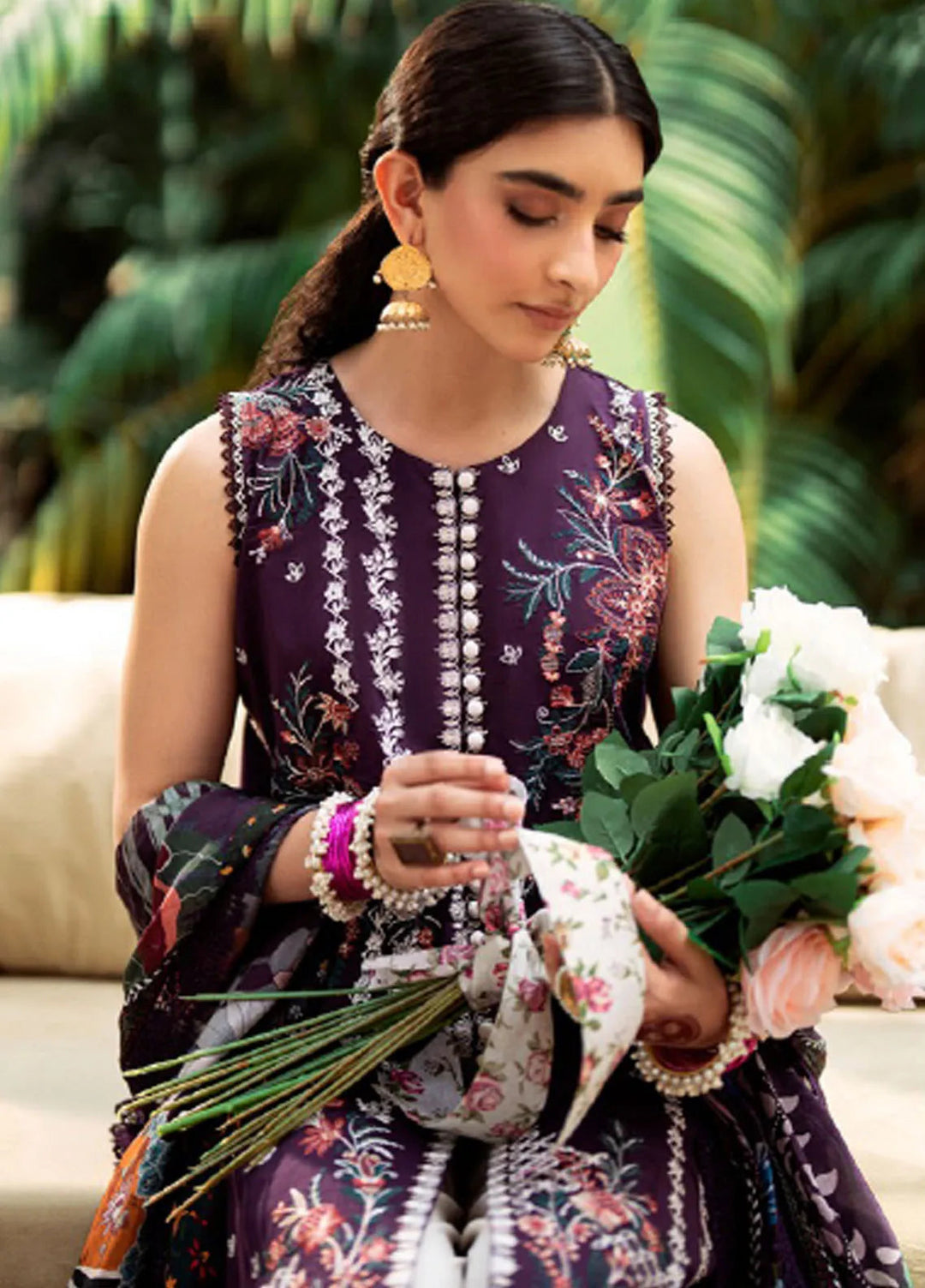 Eid Edit by Florent Embroidered Lawn Suits Unstitched 3 Piece FL25ED FEE D-1 A - Summer Collection