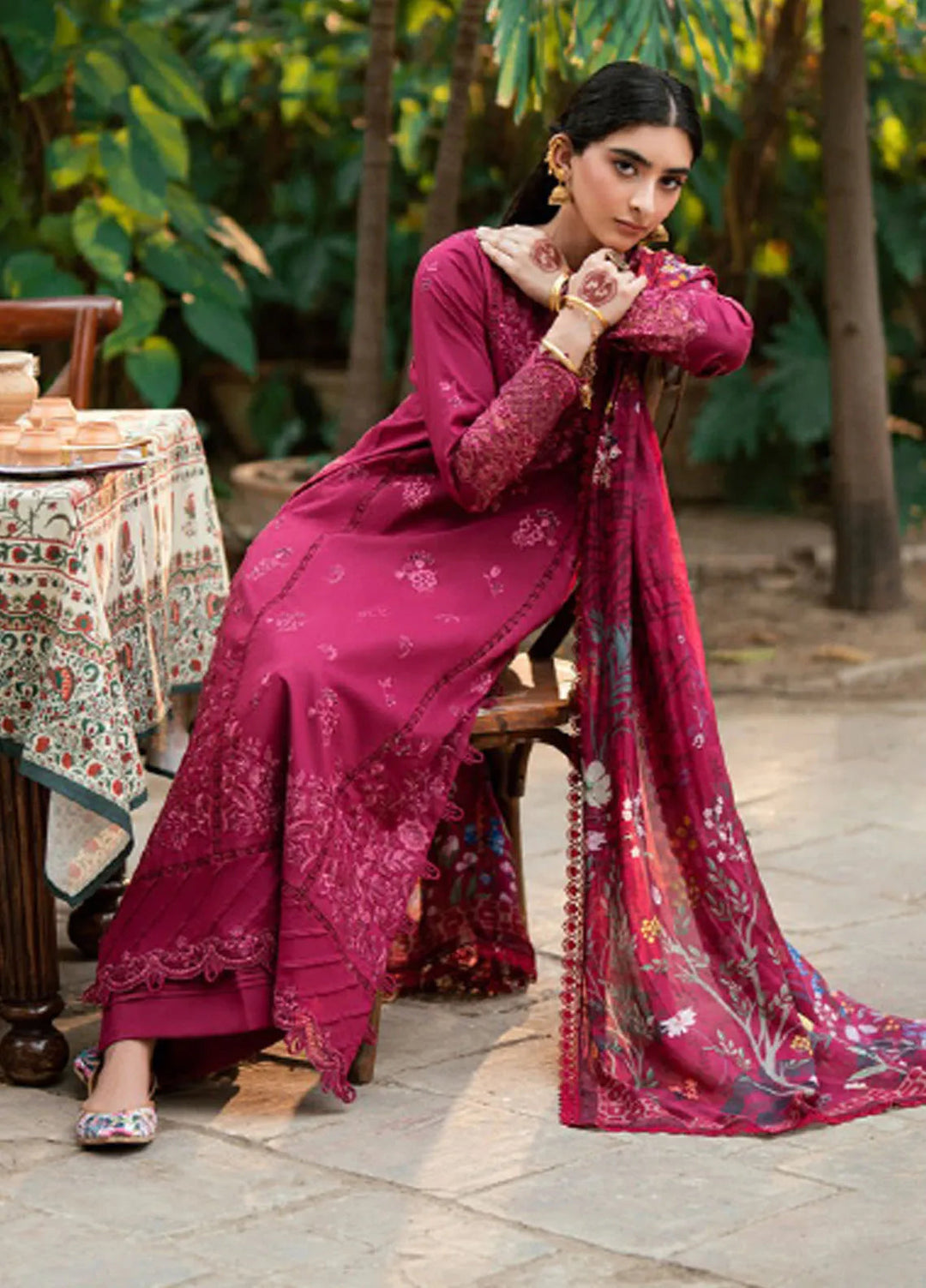 Eid Edit by Florent Embroidered Lawn Suits Unstitched 3 Piece FL25ED FEE D-2 B - Summer Collection