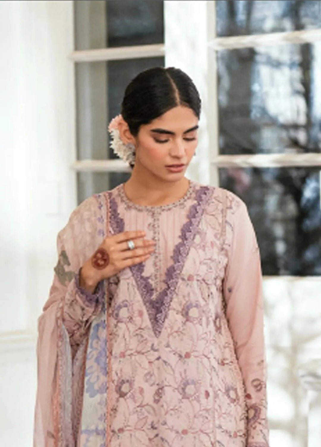 Eid Edit by Florent Embroidered Lawn Suits Unstitched 3 Piece FL25ED FEE D-3 A - Summer Collection