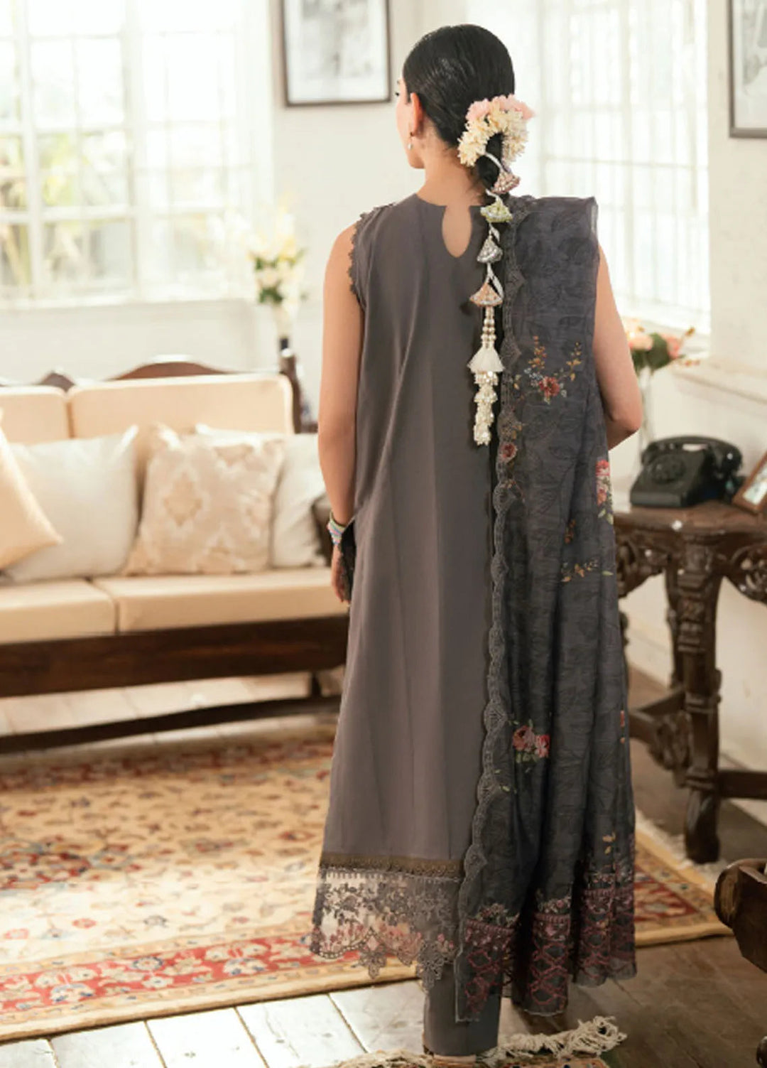 Eid Edit by Florent Embroidered Lawn Suits Unstitched 3 Piece FL25ED FEE D-4 A - Summer Collection