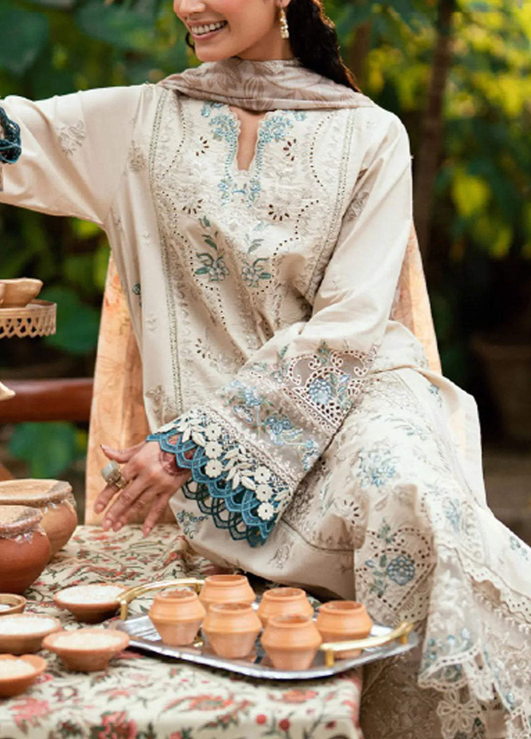 Eid Edit by Florent Embroidered Lawn Suits Unstitched 3 Piece FL25ED FEE D-4 B - Summer Collection