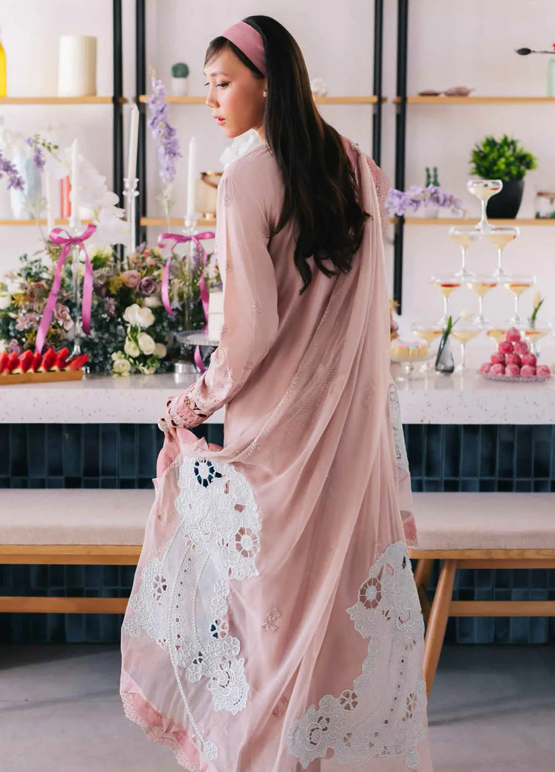 Eid Escape By Nureh Chikankari Lawn Suit Unstitched 3 Piece NU24EE NE-86 Cindy - Festive Collection