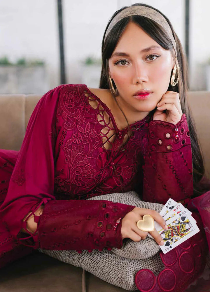 Eid Escape By Nureh Chikankari Lawn Suit Unstitched 3 Piece NU24EE NE-89 Leena - Festive Collection