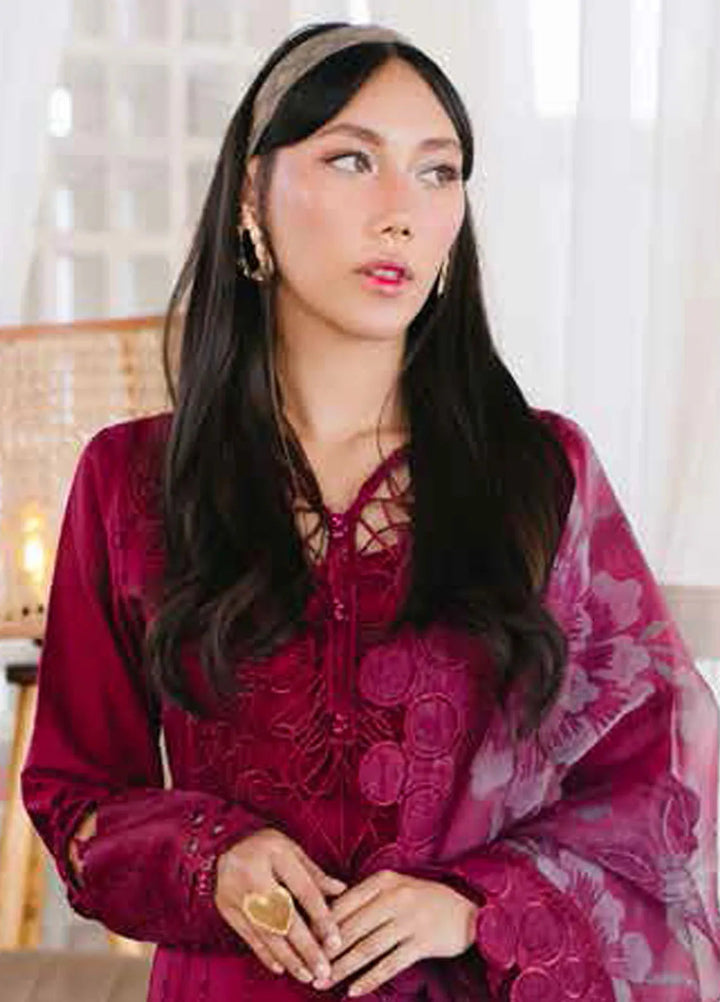 Eid Escape By Nureh Chikankari Lawn Suit Unstitched 3 Piece NU24EE NE-89 Leena - Festive Collection