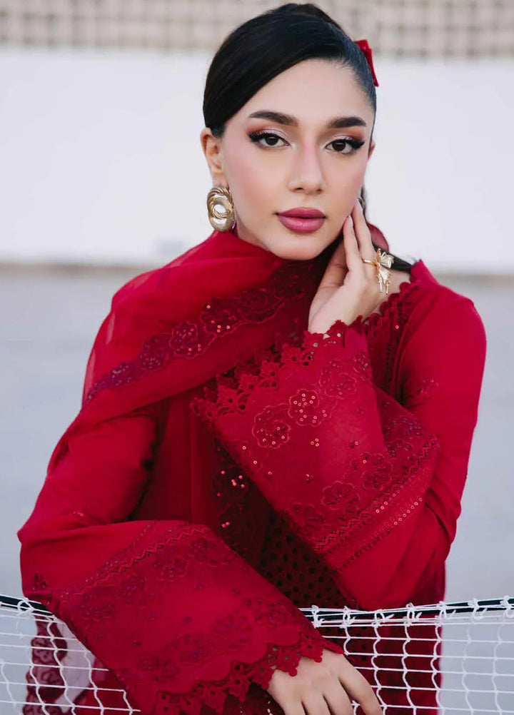 Eid Escape By Nureh Chikankari Lawn Suit Unstitched 3 Piece NU24EE NE-91 Mireille - Festive Collection