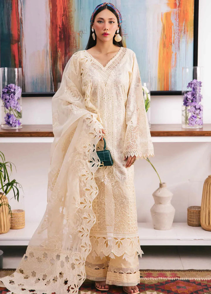 Eid Escape By Nureh Chikankari Lawn Suit Unstitched 3 Piece NU24EE NE-92 Amelfie - Festive Collection