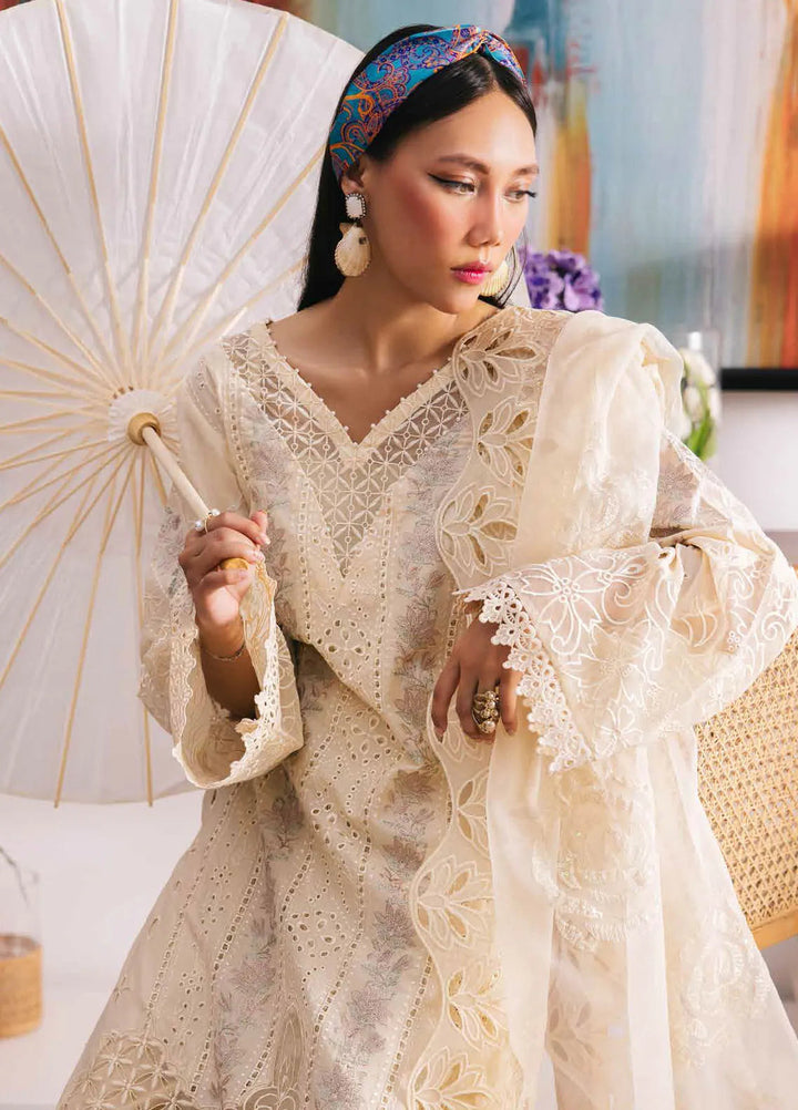 Eid Escape By Nureh Chikankari Lawn Suit Unstitched 3 Piece NU24EE NE-92 Amelfie - Festive Collection