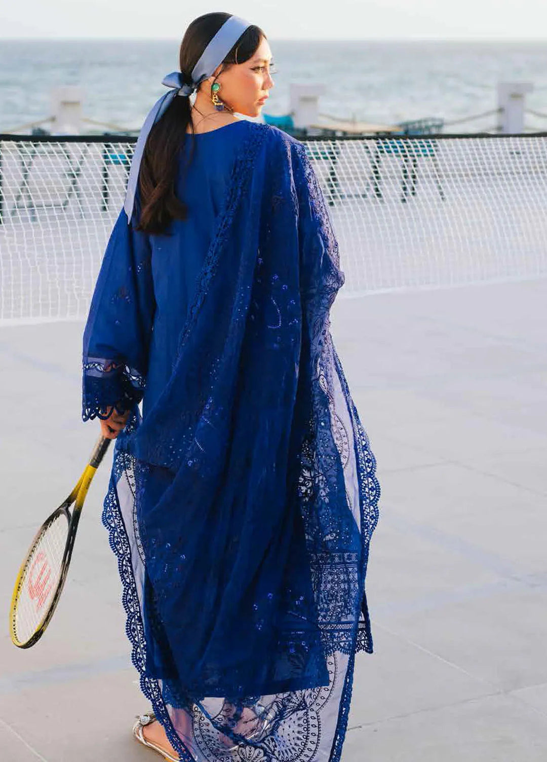 Eid Escape By Nureh Embroidered Lawn Suit Unstitched 3 Piece NU24EE NE-90 Blume - Festive Collection