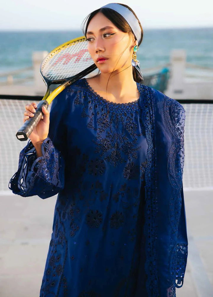 Eid Escape By Nureh Embroidered Lawn Suit Unstitched 3 Piece NU24EE NE-90 Blume - Festive Collection